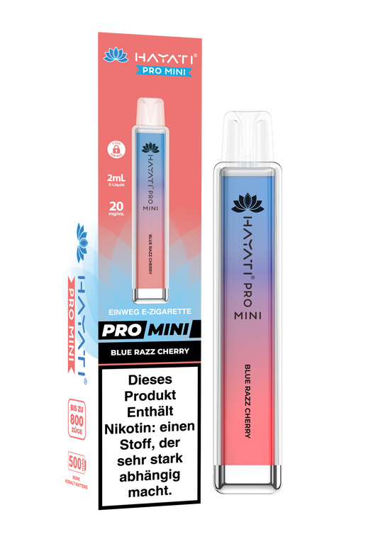 Hayati Pro Mini - 800 Züge - Blue Razz Cherry