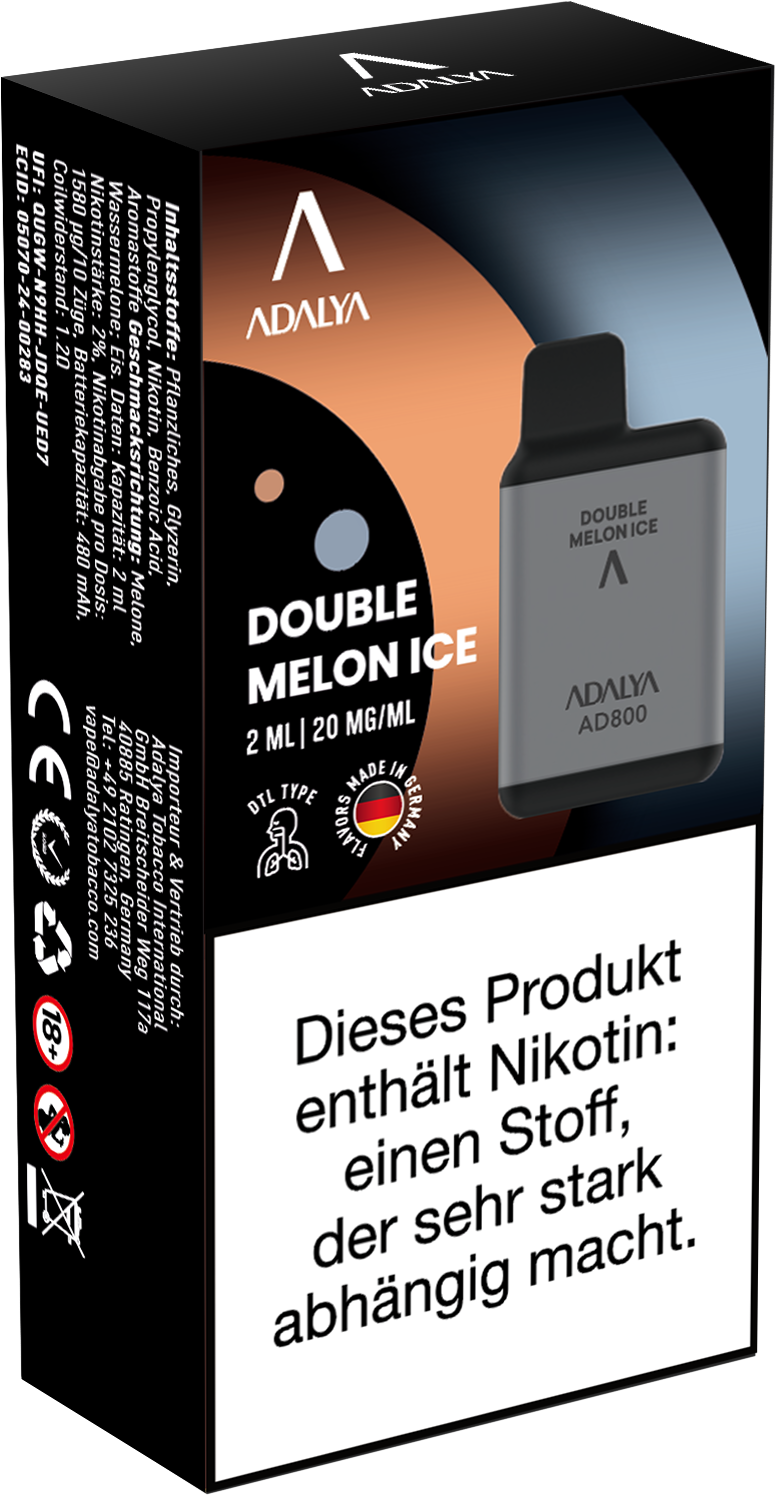 Adalya AD800 Einweg Vape - Double Melon Ice