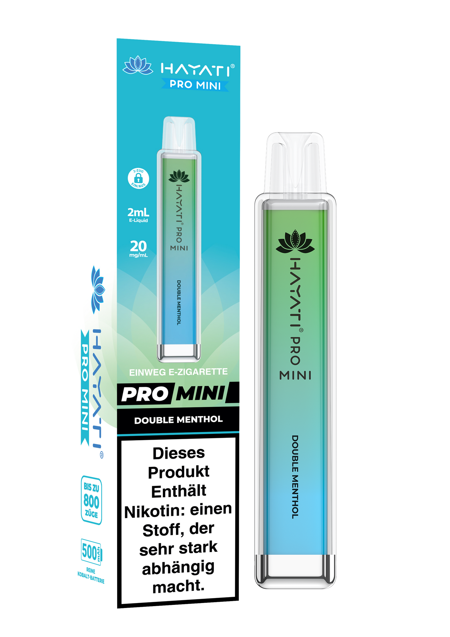 Hayati Pro Mini - 800 Züge - Double Menthol