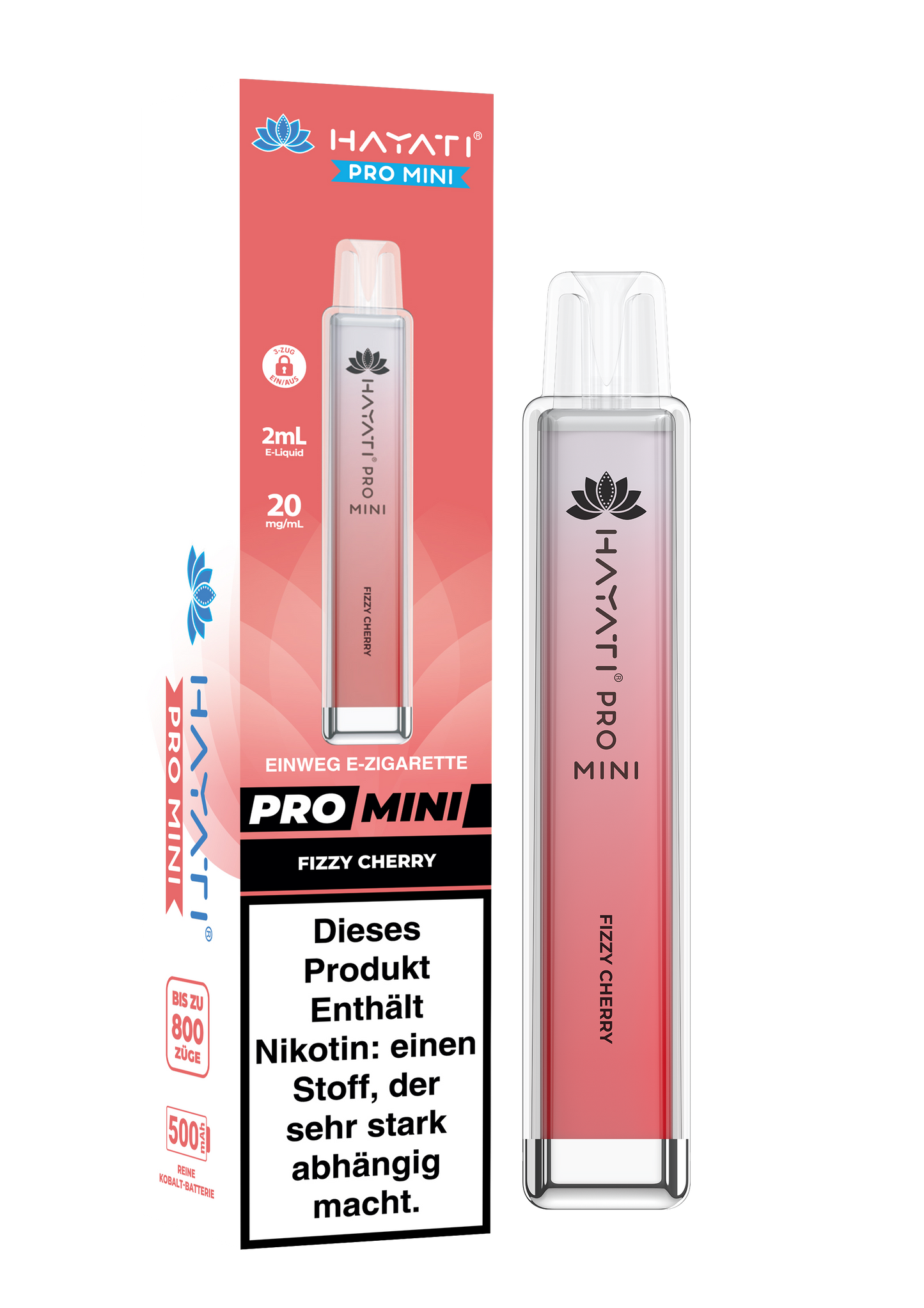 Hayati Pro Mini - 800 Züge - Fizzy Cherry