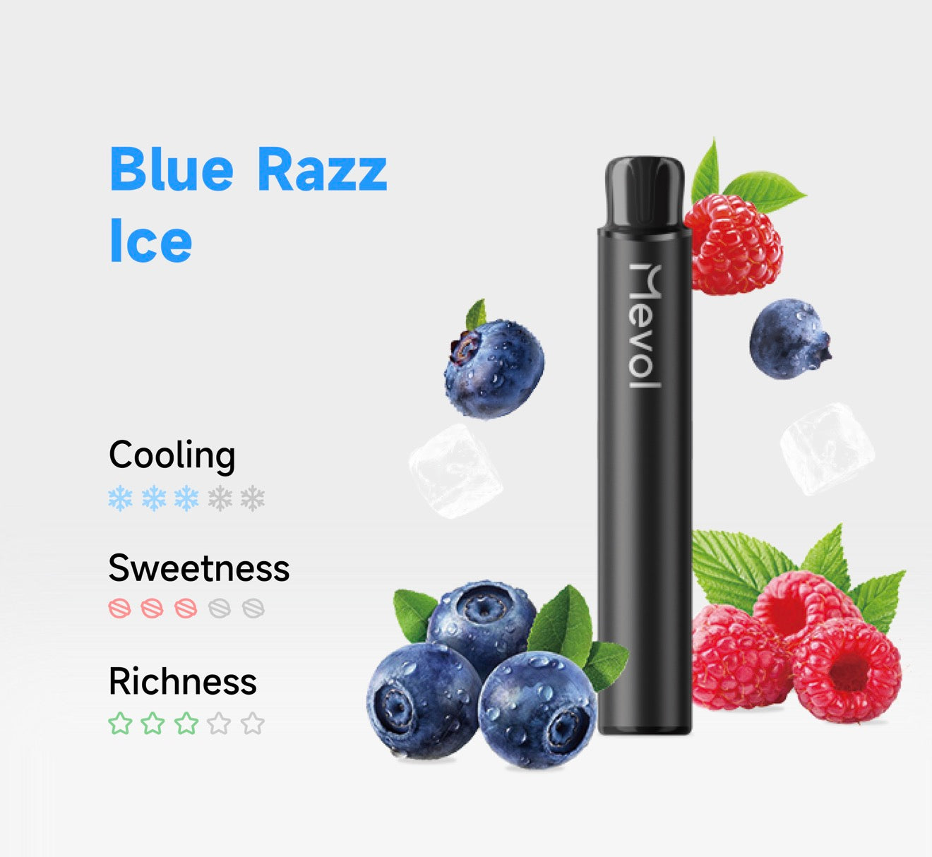 Mevol C800 - Blue Razz Ice - 20mg