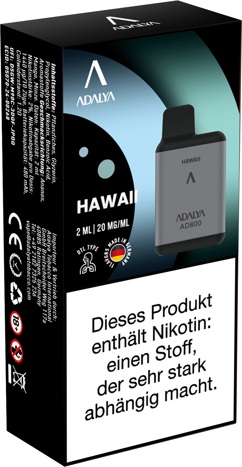 Adalya AD800 Einweg Vape - Hawaii
