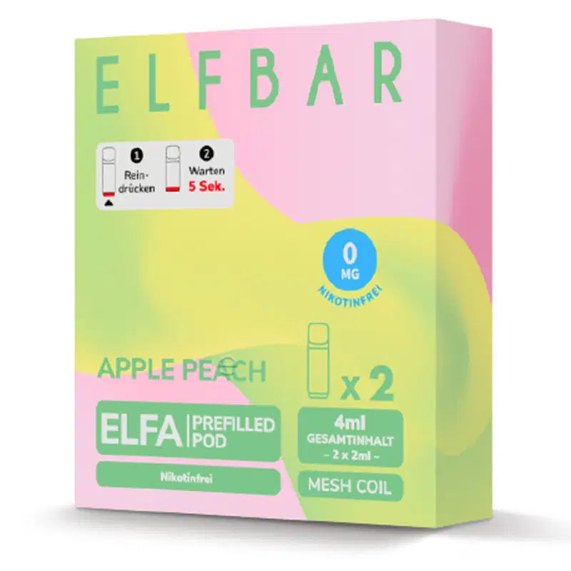 Elfbar ELFA Prefilled Pod Nikotinfrei Apple Peach