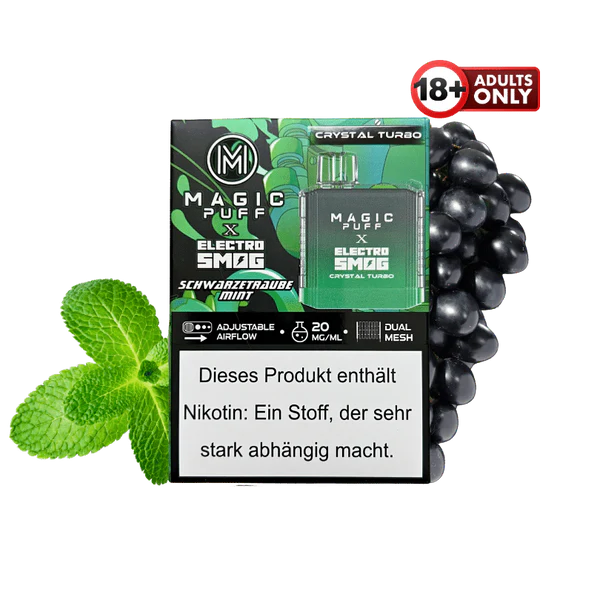 MAGIC PUFF CRYSTAL TURBO - SCHWARZETRAUBE MINT