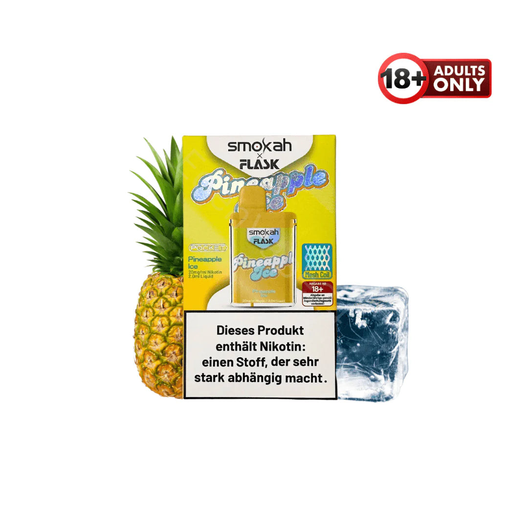 Smokah x Flask Pocket - 20mg Nikotin - Pineapple Ice