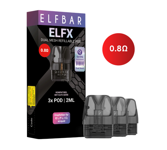 ELFX Refillable Pod – 0.8 Ω 3er