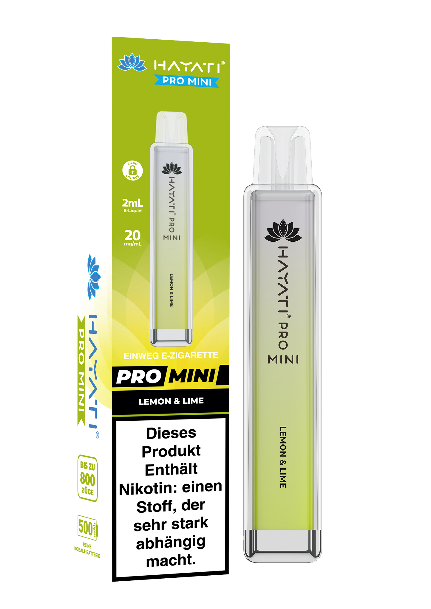 Hayati Pro Mini - 800 Züge - Lemon & Lime