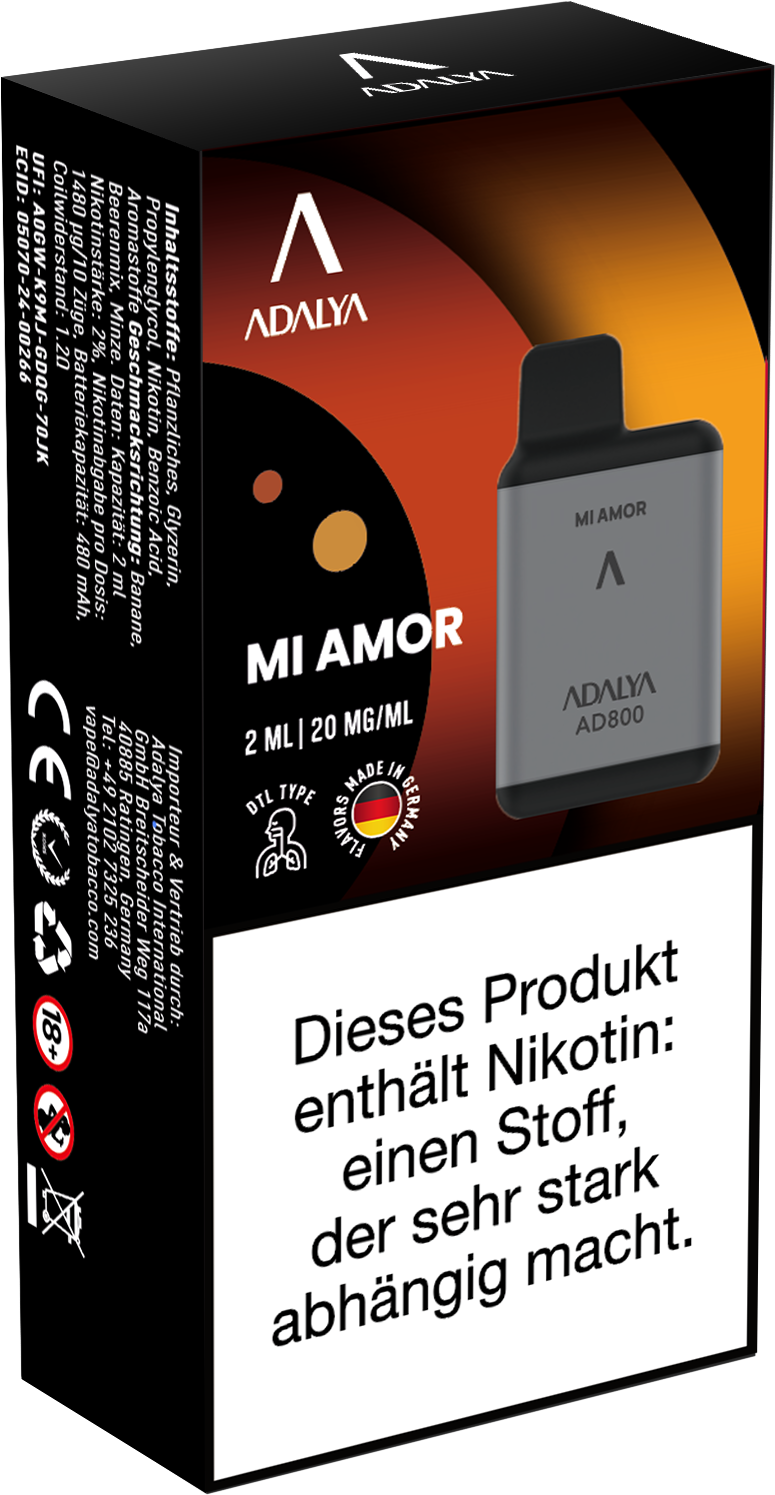Adalya AD800 Einweg Vape - Mi Amor