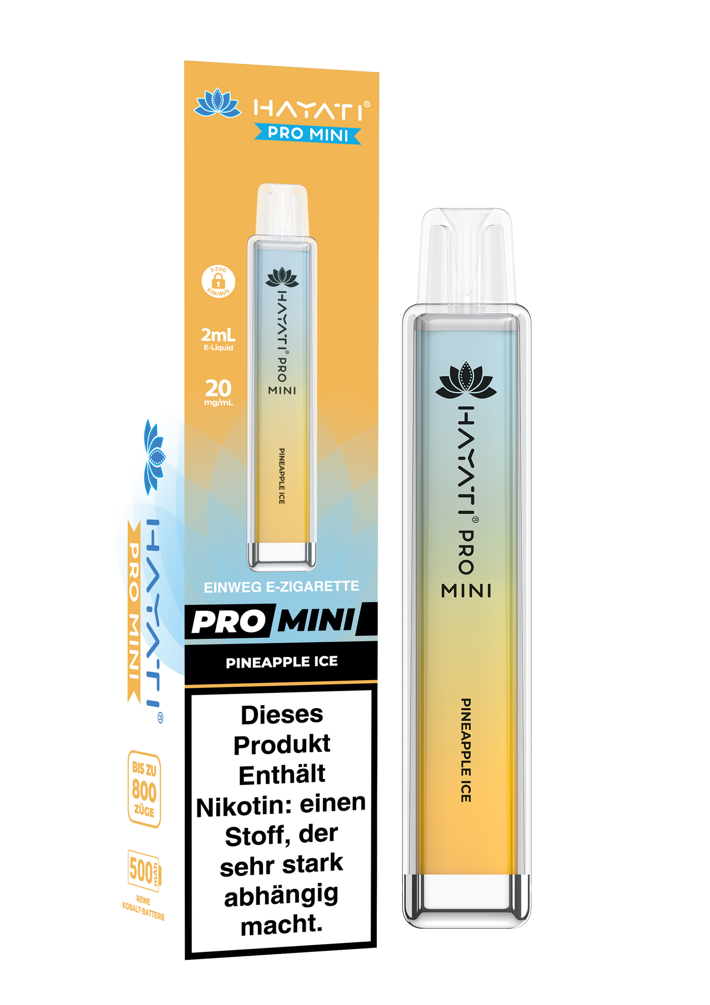 Hayati Pro Mini - 800 Züge - Pineapple Ice