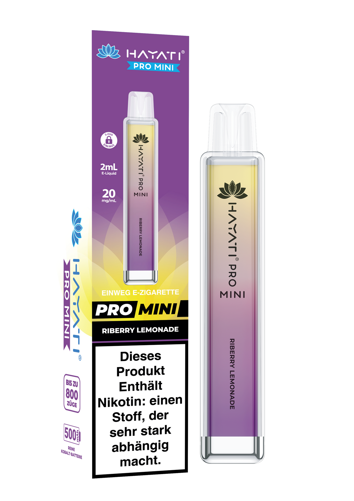 Hayati Pro Mini - 800 Züge - Riberry Lemonade