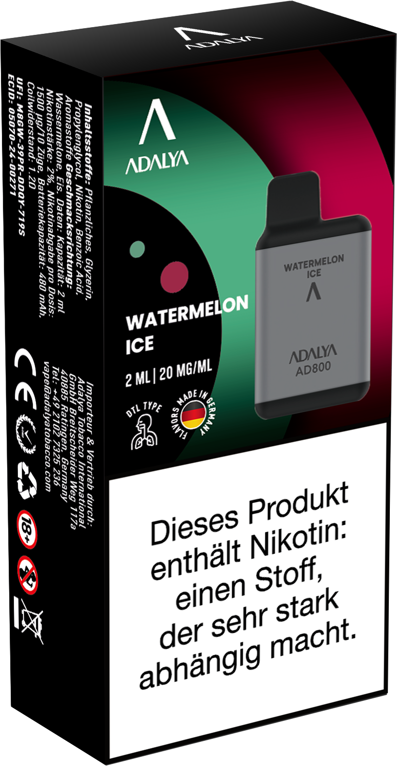 Adalya AD800 Einweg Vape - Watermelon Ice