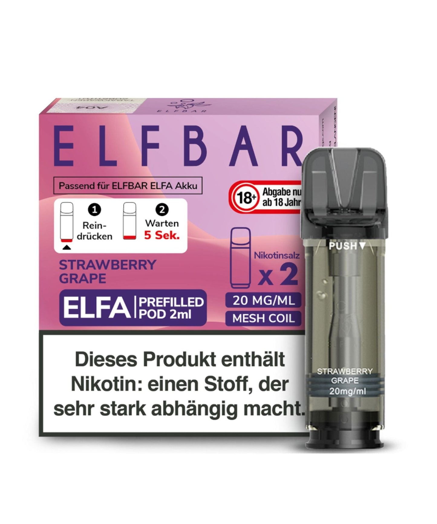 Elfbar ELFA Prefilled Pod - Strawberry Grape