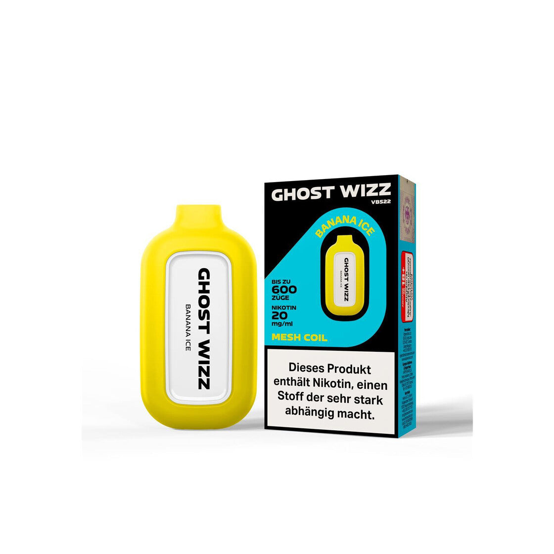 Vapes Bars® Ghost Wizz - Banana Ice 20mg/ml)