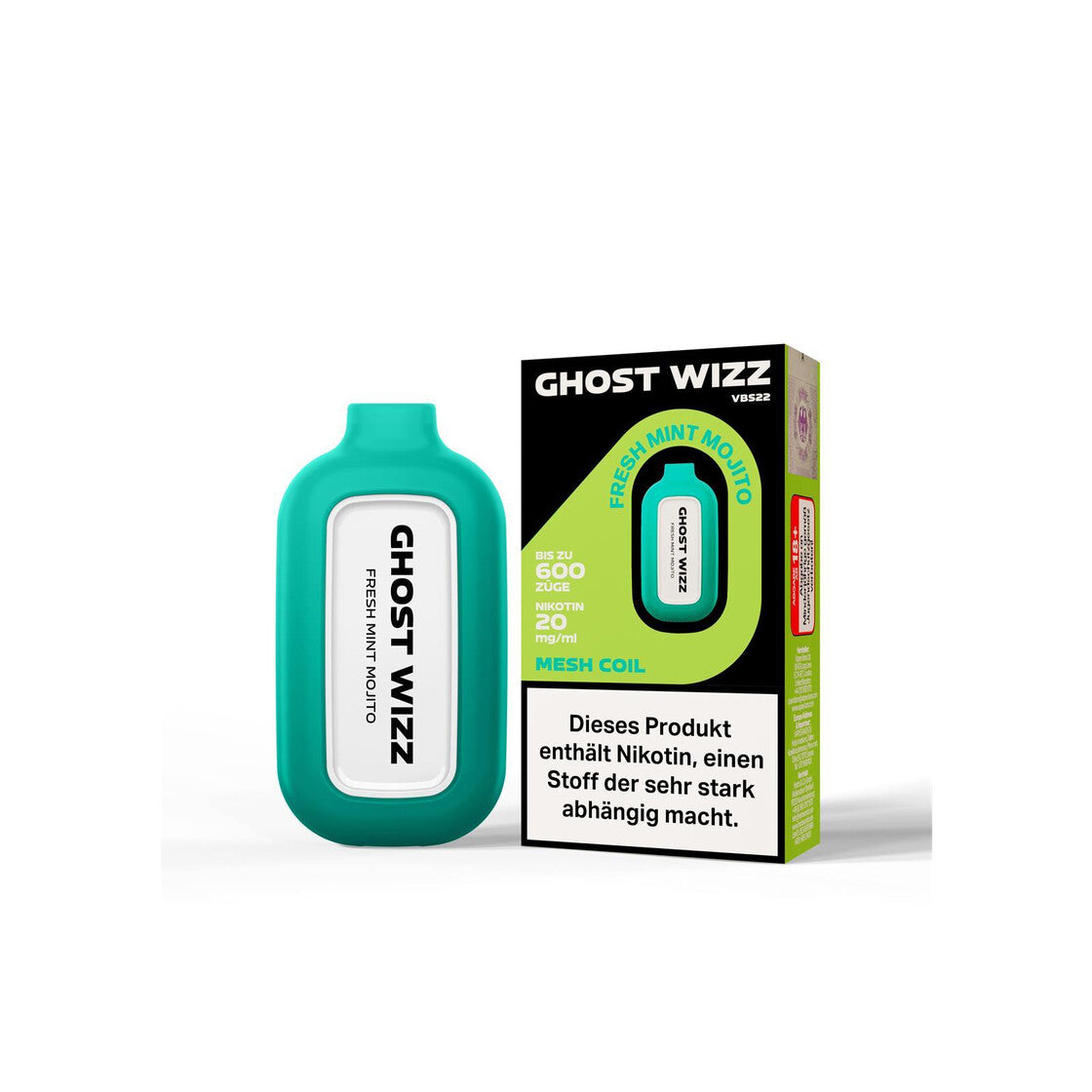 Vapes Bars® Ghost Wizz - Fresh Mint Mojito 20mg/ml)