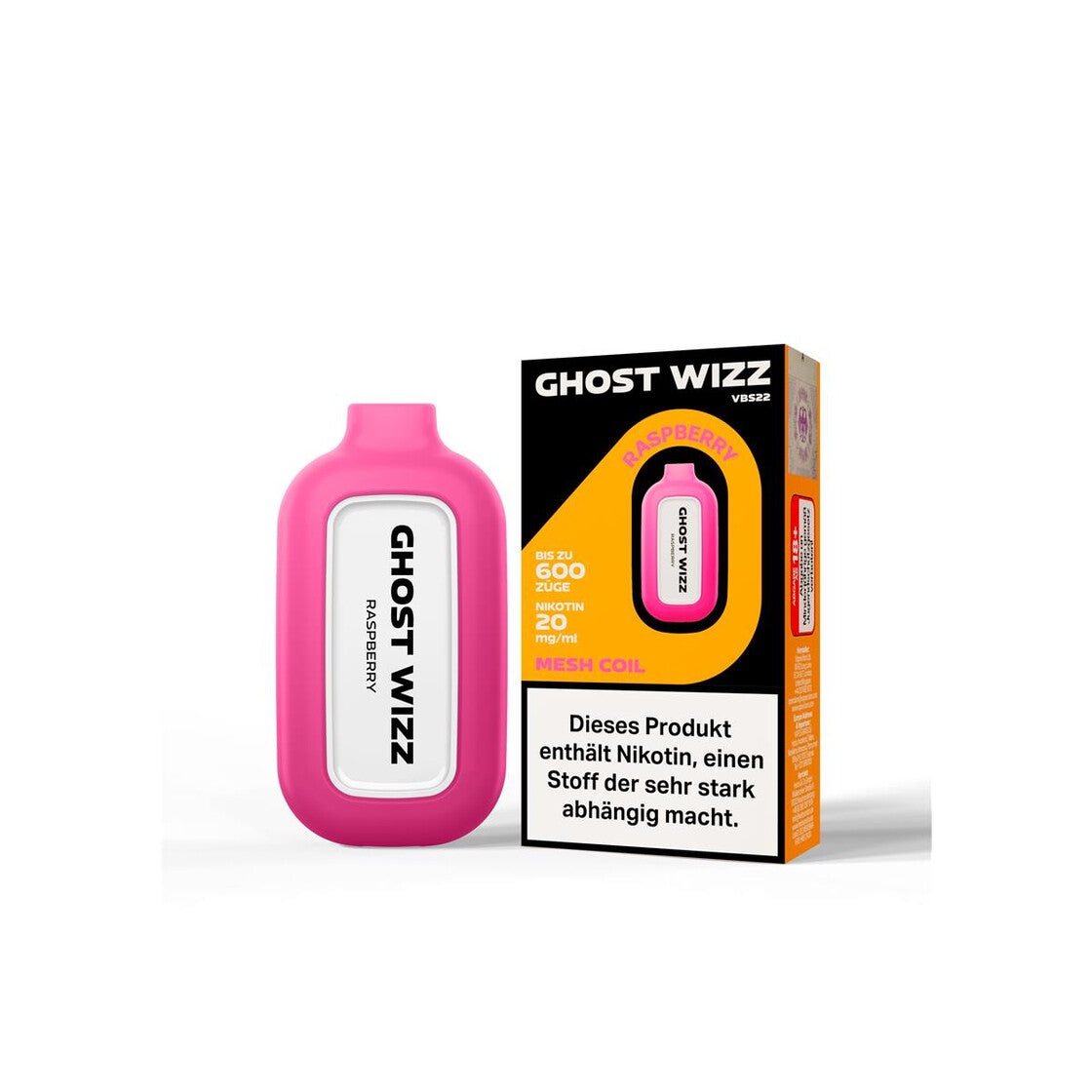 Vapes Bars® Ghost Wizz - Raspberry 20mg/ml)