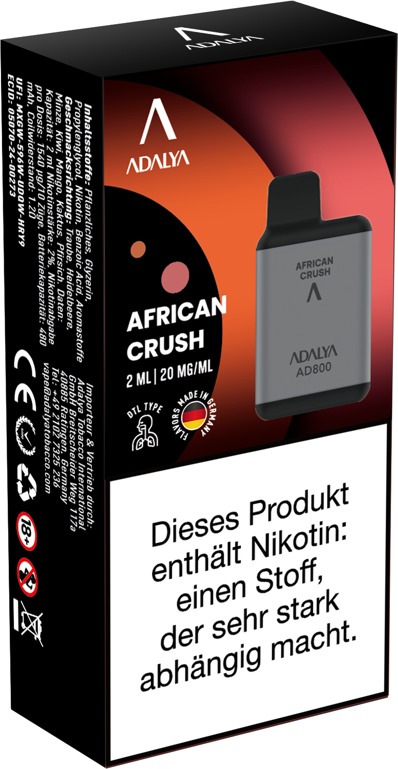 Adalya AD800 Einweg Vape - African Crush