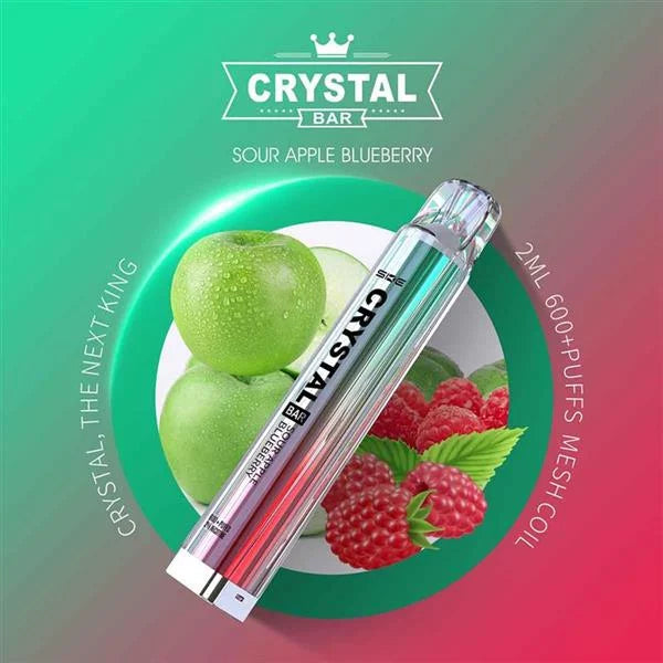 SKE CRYSTAL BAR 600 - SOUR APPLE BLUEBERRY - EINWEG VAPE