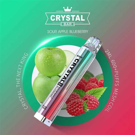 SKE CRYSTAL BAR 600 - SOUR APPLE BLUEBERRY - EINWEG VAPE