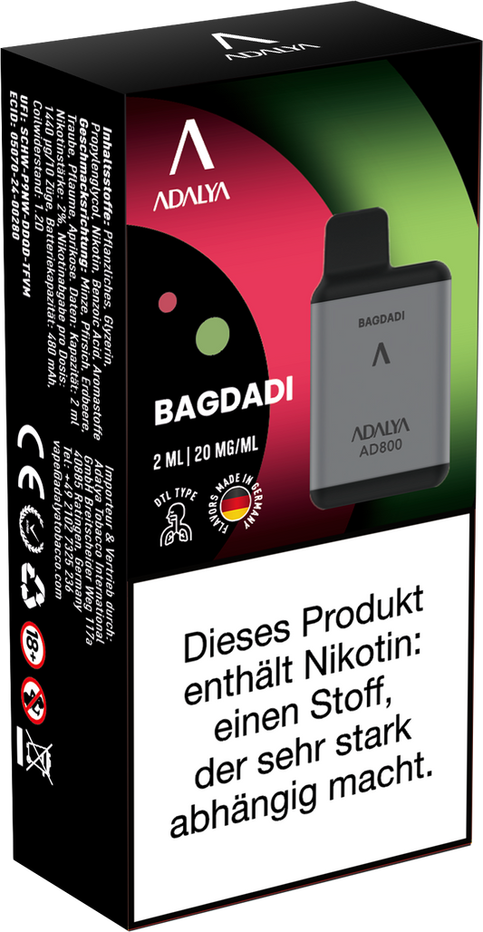 Adalya AD800 Einweg Vape - Bagdadi