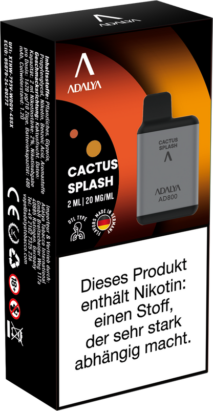 Adalya AD800 Einweg Vape - Cactus Splash