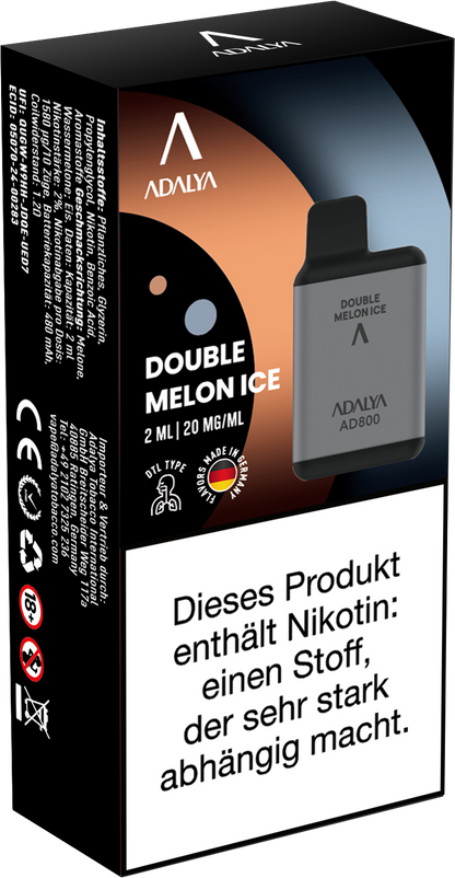Adalya AD800 Einweg Vape - Double Melon Ice