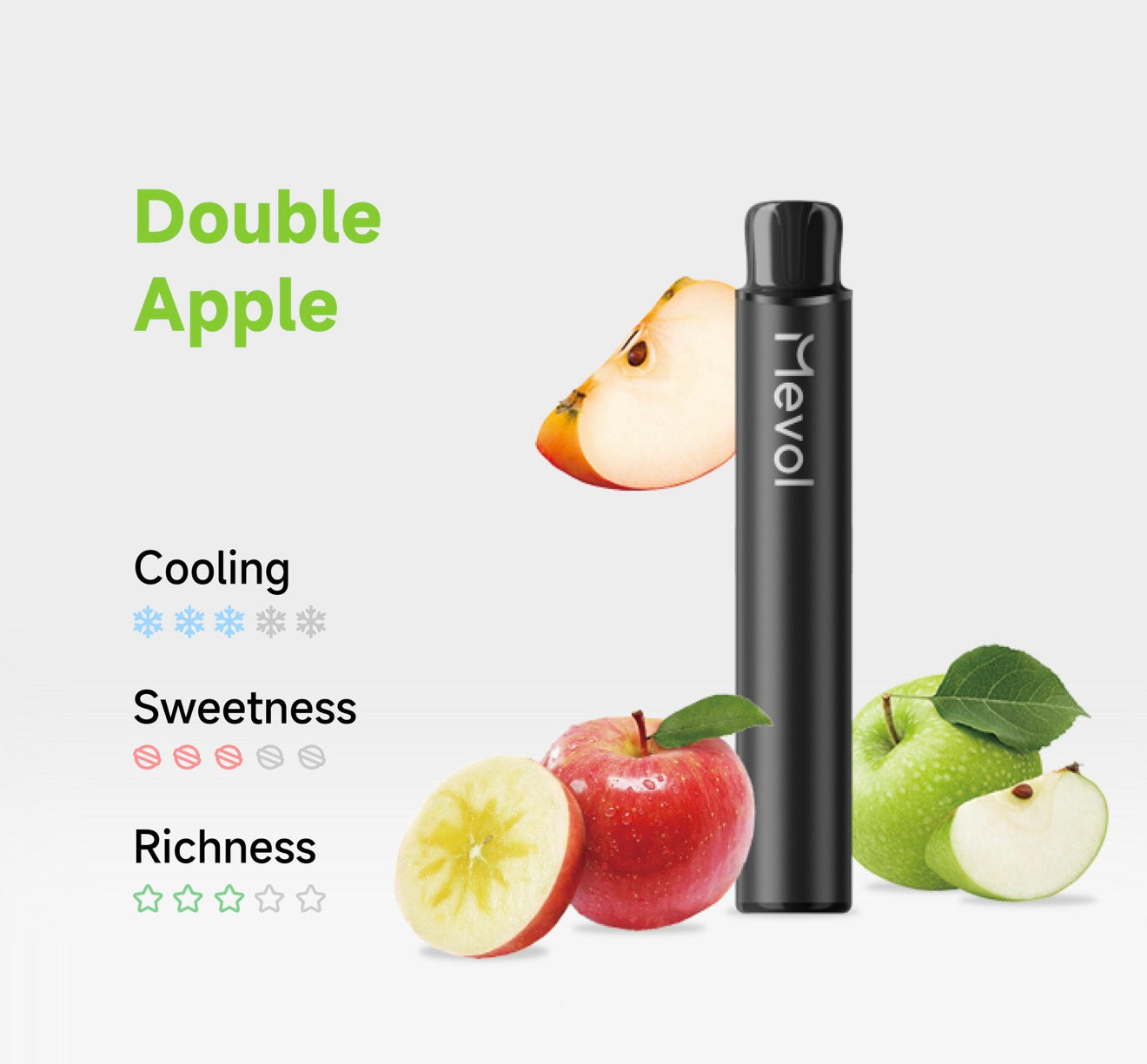 Mevol C800 - Double Apple - 20mg