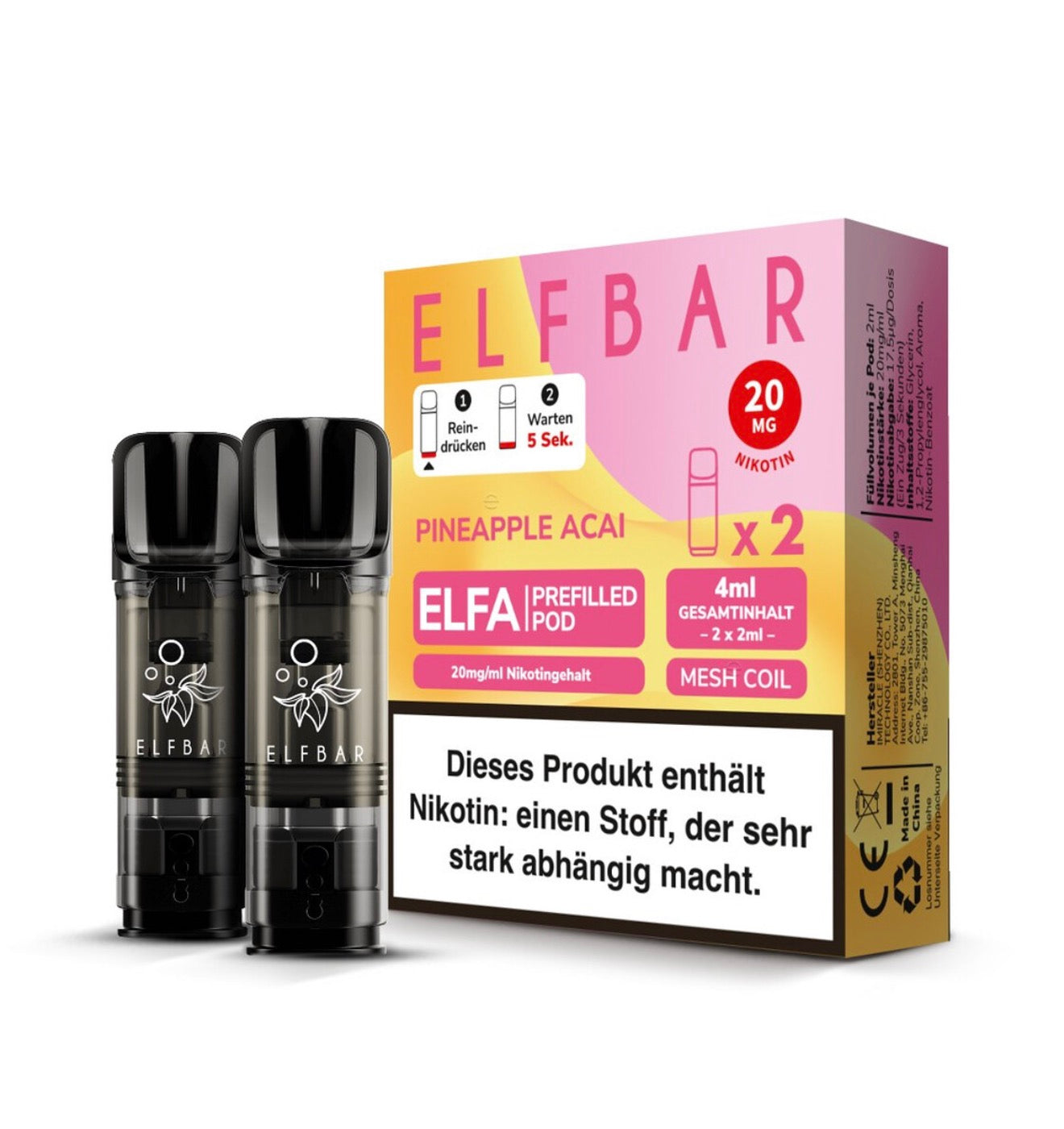 Elfbar ELFA Prefilled Pod - Pineapple Acai