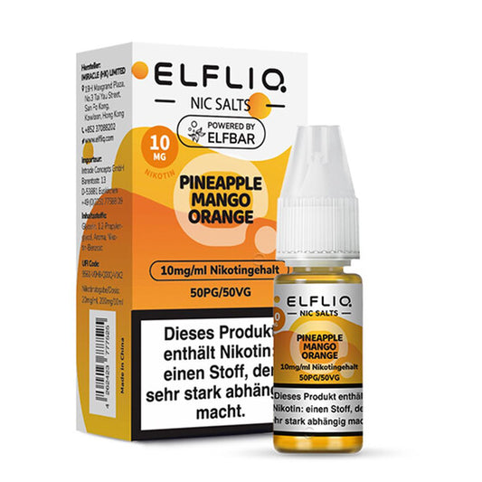 ELFBAR ELFLIQ 10ml - Pineapple Mango Orange Nikotinsalz 10mg