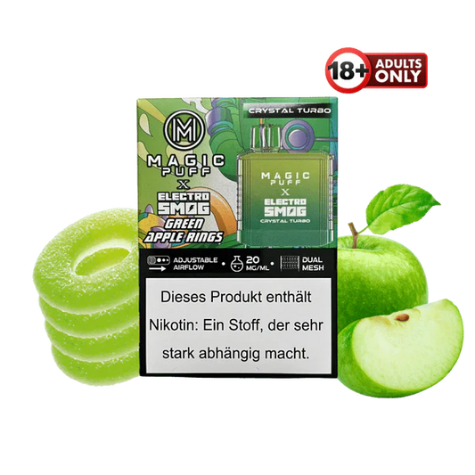 MAGIC PUFF CRYSTAL TURBO - GREEN APPLE RINGS