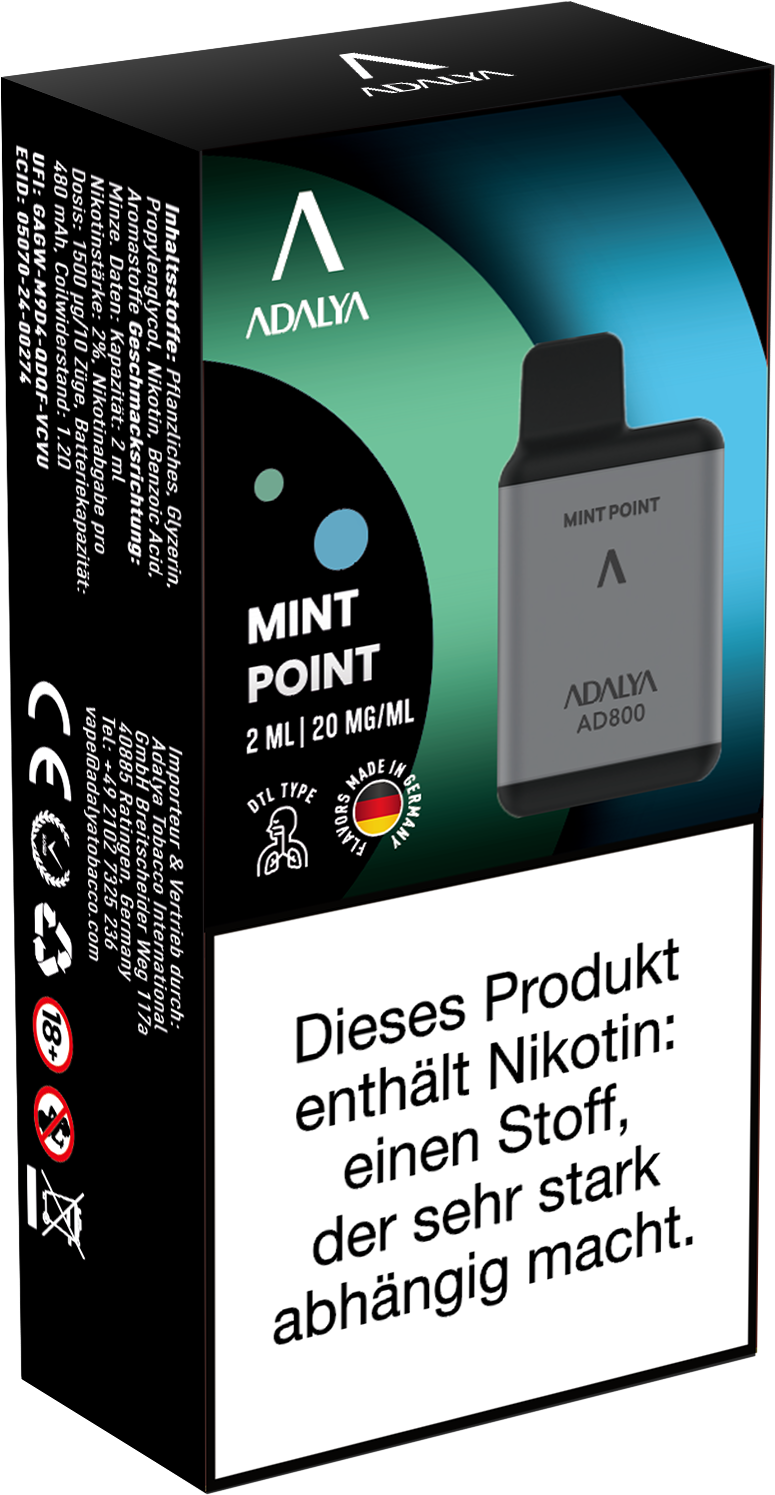 Adalya AD800 Einweg Vape - Mint Point