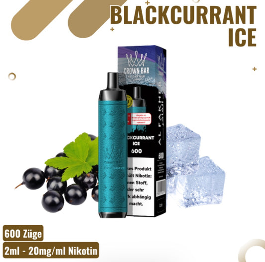 Al Fakher Crown Bar - 600 Züge - Blackcurrant Ice