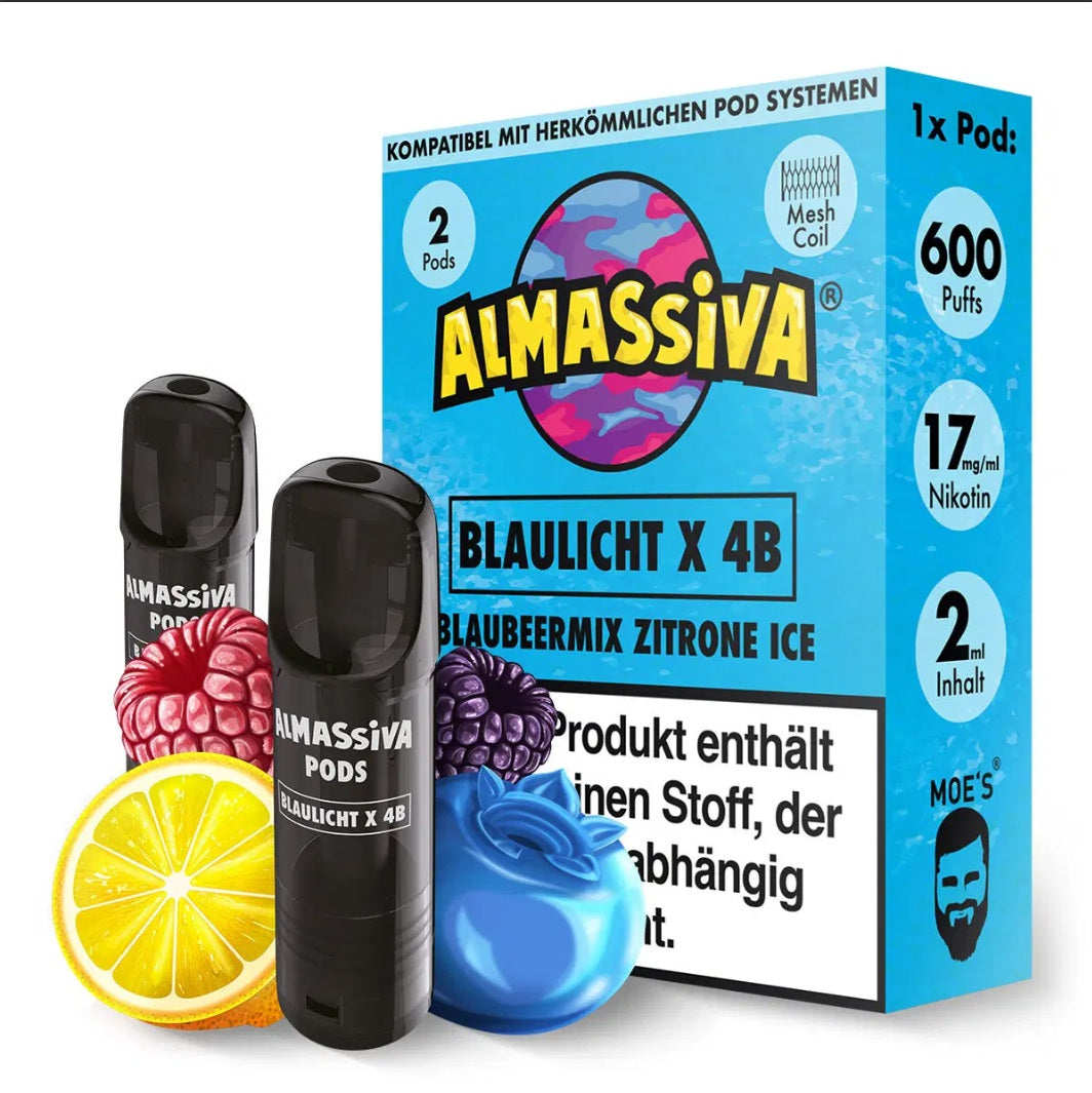 Al Massiva Pods E-Zigarette - Blaulicht X 4B