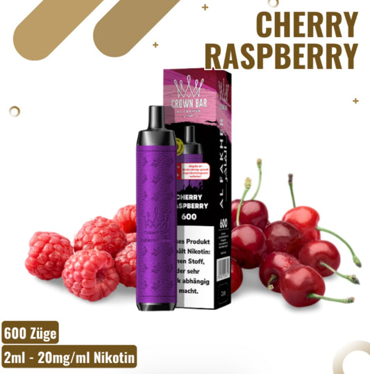 Al Fakher Crown Bar - 600 Züge - Cherry Raspberry