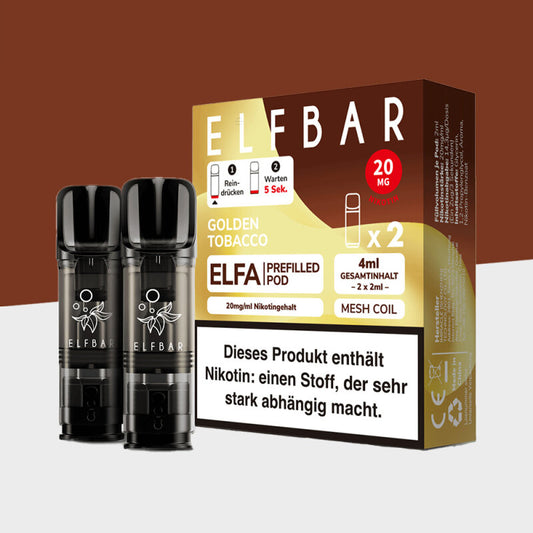 Elfbar ELFA Prefilled Pod - Golden Tobacco