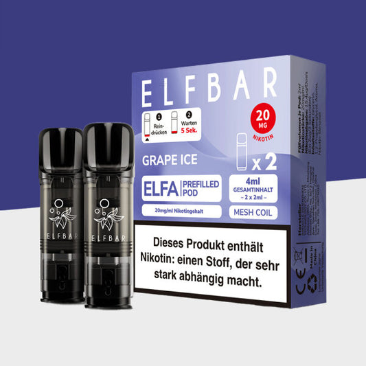 Elfbar ELFA Prefilled Pod - Grape Ice