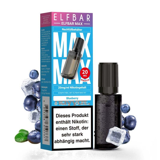 Elfbar Max Pods - 10ml Nicsalt - Blueberry