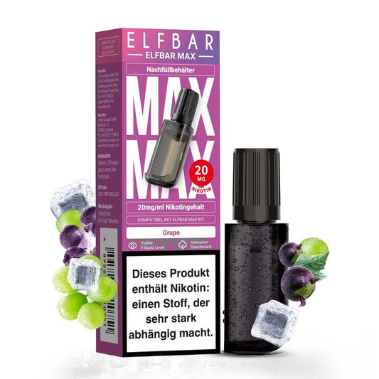 Elfbar Max Pods - 10ml Nicsalt - Grape