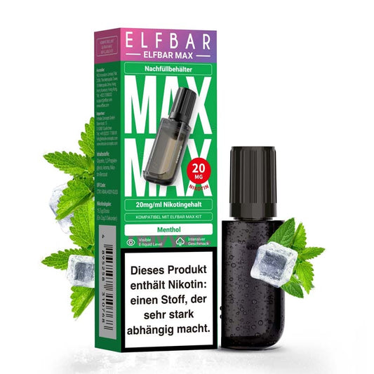 Elfbar Max Pods - 10ml Nicsalt - Menthol