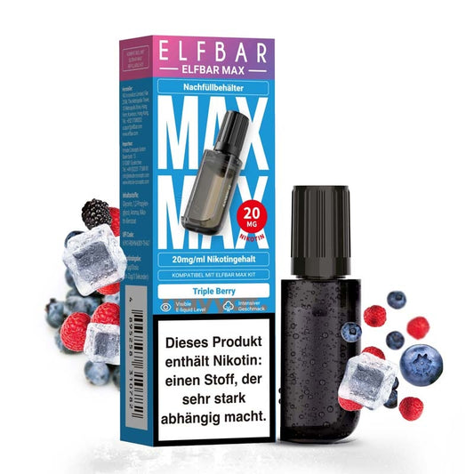 Elfbar Max Pods - 10ml Nicsalt - Triple Berry