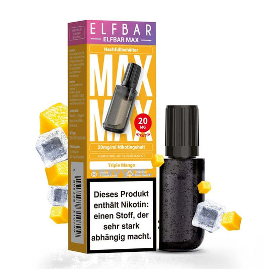 Elfbar Max Pods - 10ml Nicsalt - Triple Mango