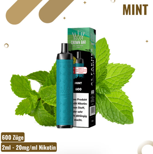 Al Fakher Crown Bar - 600 Züge - Mint