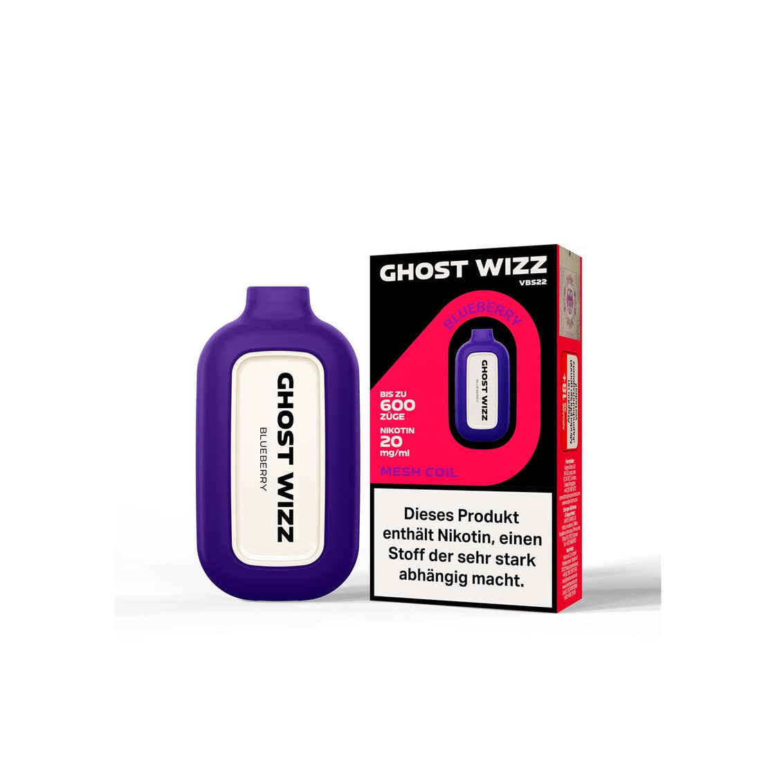 Vapes Bars® Ghost Wizz - Blueberry 20mg/ml)